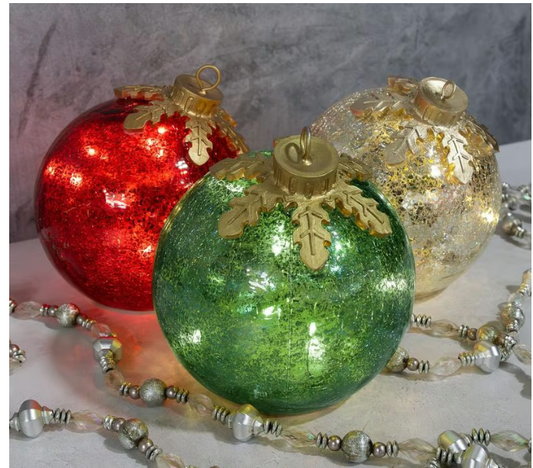 💥LAST DAY SALE 49% OFF⏰50K+ SOLD!🎅Glass Tabletop Christmas Ornaments【3ct】🔔🎁