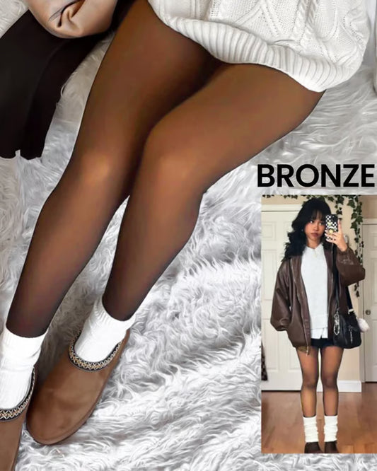 ⏳Time-limited Special⏰Flawless Legs Fake Translucent Warm Plush Lined Elastic Tights