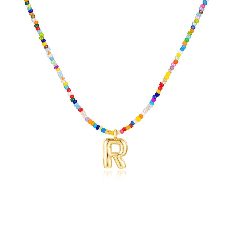 💜LAST DAY PROMOTION - 50%OFF💜 Letter Beaded Necklace for Women🔤A-Z