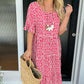 🎁2025 Big Sale 49% OFF🎁Round Neck Polka Dot Print Midi Dress