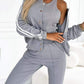 Women's three-piece baseball jacket and pants set