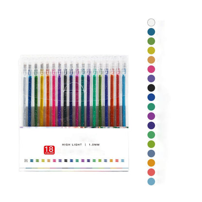🎁 Glitter Gel Pen Set – Smooth Writing, 10 Colors & Quick-Dry Ink 🎨