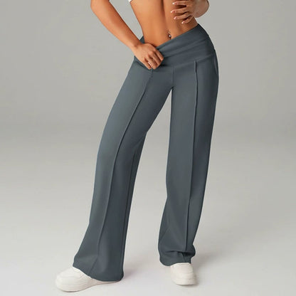 💗LAST DAY SALE 68% OFF⚡50K+ SOLD💕Women's Plain Loose Straight Leg Pants