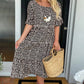 🎁2025 Big Sale 49% OFF🎁Round Neck Polka Dot Print Midi Dress