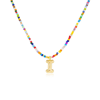 💜LAST DAY PROMOTION - 50%OFF💜 Letter Beaded Necklace for Women🔤A-Z