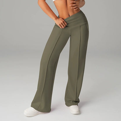💗LAST DAY SALE 68% OFF⚡50K+ SOLD💕Women's Plain Loose Straight Leg Pants