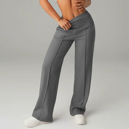 💗LAST DAY SALE 68% OFF⚡50K+ SOLD💕Women's Plain Loose Straight Leg Pants
