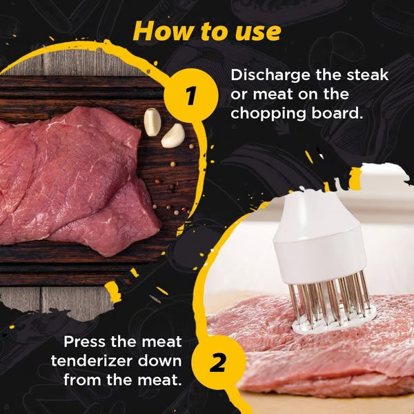 🔥Stainless Steel Meat Tenderizer Needle 21 Pin Steak BBQ Kitchen Cooking Tool