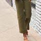 💥2025 HOT SALE💕Stretch Twill Cropped Wide Leg Pants
