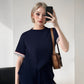 Women's Striped T-Shirt & Wide-Leg Joggers Set
