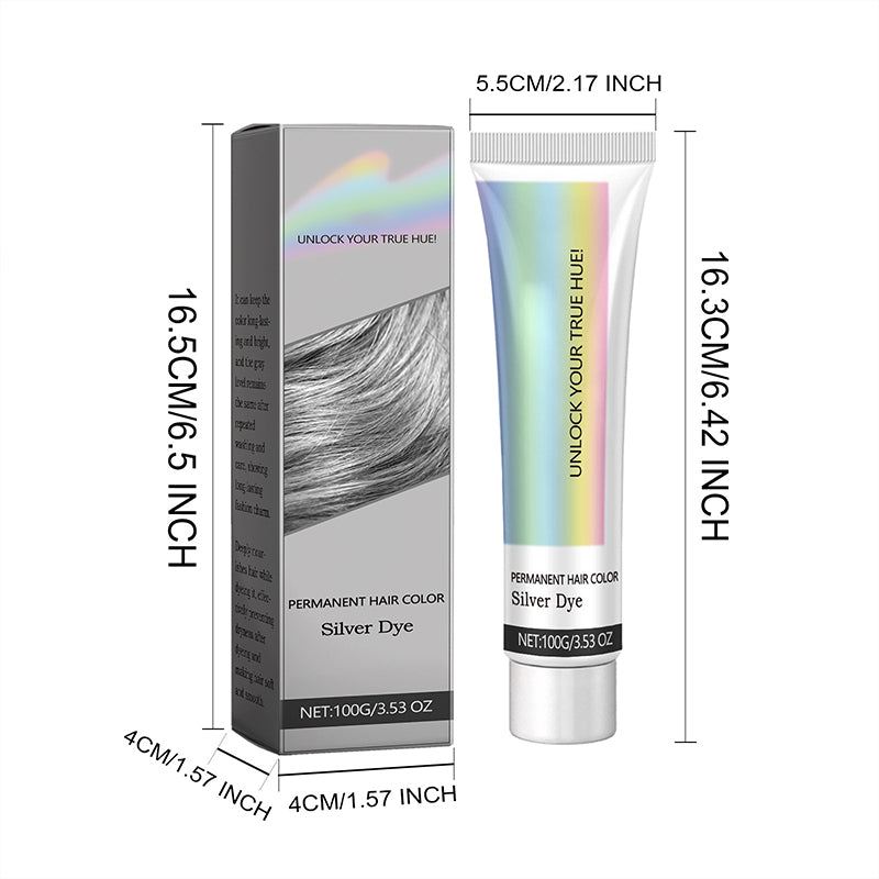 🌟 2-in-1 Natural Essence Extract Silver Hair Dye ✨