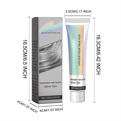🌟 2-in-1 Natural Essence Extract Silver Hair Dye ✨