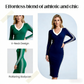 Women's Causal V-Neck Spliced Long Sleeve Dress
