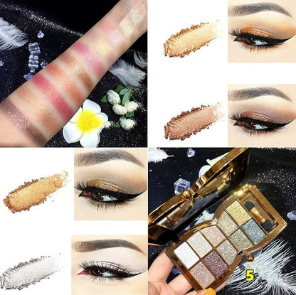 ✨10 colors glitter shimmer eyes shadow pallet