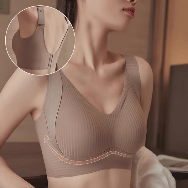 🎁Buy 1 Get 3 Packs💕Women's Ribbed Push Up Adjustable Wireless Bra