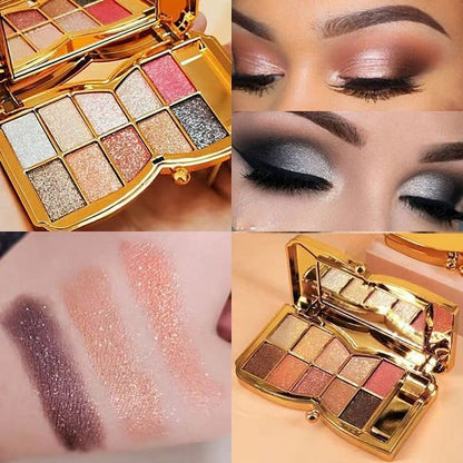 ✨10 colors glitter shimmer eyes shadow pallet