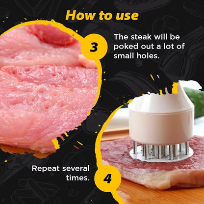 🔥Stainless Steel Meat Tenderizer Needle 21 Pin Steak BBQ Kitchen Cooking Tool