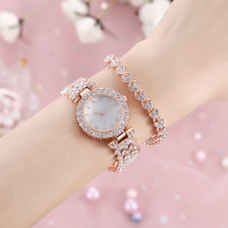 🎁Rhinestones Watch with Bracelet