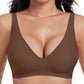 💗LAST DAY SALE 50% OFF⚡50K+ SOLD!!💕Jelly Wireless Womens Comfortable Wireless Bras Push Up Bralettes Seamless Tshirts Bras Deep V Everyday Bras