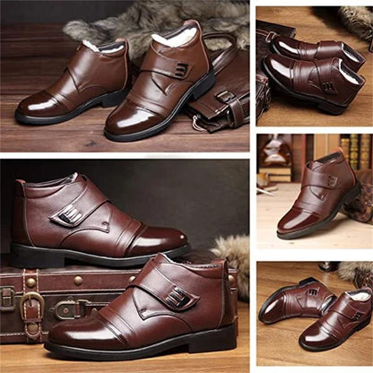 🎅🎄Christmas Early Sale 47% OFF🎄Men's Warm Faux Fur lined Ankle Snow Business Boots