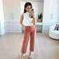 💥2025 HOT SALE💕Stretch Twill Cropped Wide Leg Pants