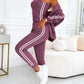 Women's three-piece baseball jacket and pants set