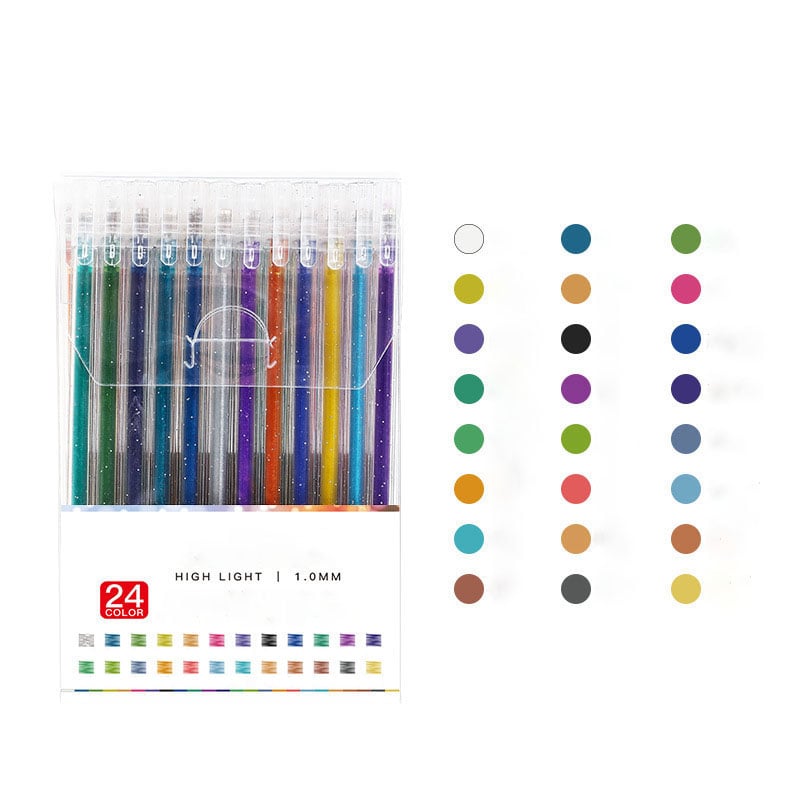 🎁 Glitter Gel Pen Set – Smooth Writing, 10 Colors & Quick-Dry Ink 🎨