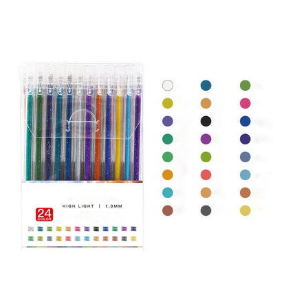 🎁 Glitter Gel Pen Set – Smooth Writing, 10 Colors & Quick-Dry Ink 🎨