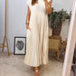 🌸Limited Sale 50% OFF🌸Sleeveless pleated simple solid colour dress🔥