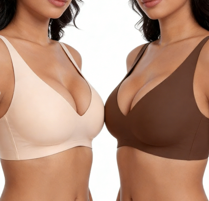 💗LAST DAY SALE 50% OFF⚡50K+ SOLD!!💕Jelly Wireless Womens Comfortable Wireless Bras Push Up Bralettes Seamless Tshirts Bras Deep V Everyday Bras