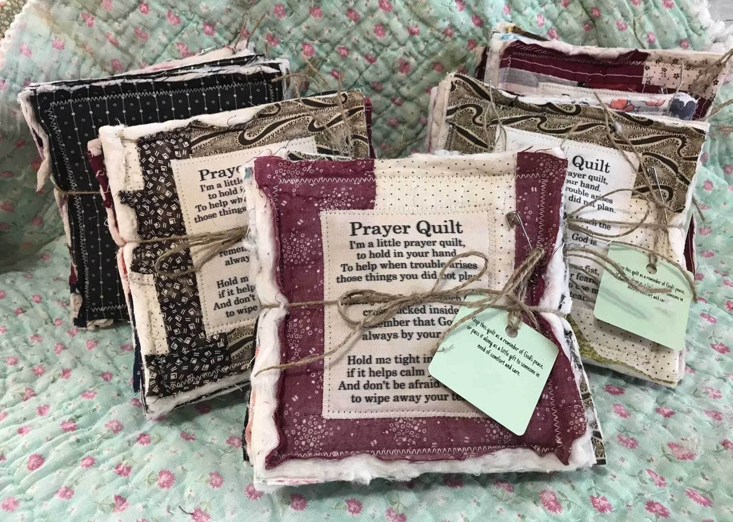 💥Final 3-hour Preferential Deal 💥🎁Handmade Prayer Quilt with cross inside