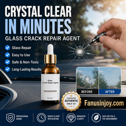 🏭Direct from glass factory Buy 2 Get 3 Free！💦One drop fixes all glass cracks！🚗Glass Crack Repair Agent