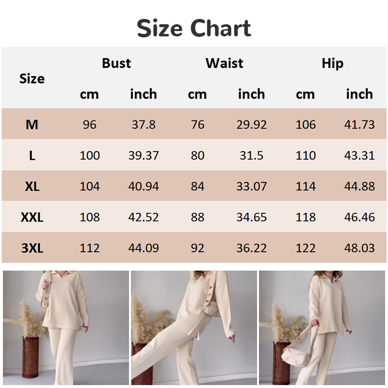 🔥Hot Sale 49% OFF🎁V-Neck Casual Slit Knitted Two-Piece Set