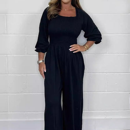 🔥2025 NEW SALES - 50% OFF🔥Women's Elastic Waist Summer Jumpsuit