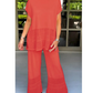 💕Free shipping on two pieces💕Women’s Solid Color Two-Piece Short Sleeve Top & Pants Set