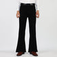 Summer Breathable Mid-Rise Wide-Leg Flared Pants