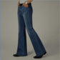 Summer Breathable Mid-Rise Wide-Leg Flared Pants