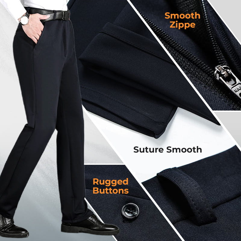 Fliwos Men's Stretch Dress Trousers