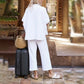 LIMITED TIME SALE🔥WOMEN'S 2 PIECE OUTFITS 3/4 BATWING SLEEVE PULLOVER TOP WIDE LEG PANTS LOUNGE SET