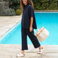 LIMITED TIME SALE🔥WOMEN'S 2 PIECE OUTFITS 3/4 BATWING SLEEVE PULLOVER TOP WIDE LEG PANTS LOUNGE SET