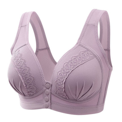 2024 Front Button Breathable Skin-Friendly Cotton Bra