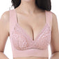 [Special Gift]  👙Comfort Extra Elastic Crossed Wireless Support Lace Bra for Plus Size