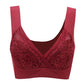 [Special Gift]  👙Comfort Extra Elastic Crossed Wireless Support Lace Bra for Plus Size