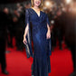 Shine Brighter Sequin Cape Sleeve Cross Waist Evening Maxi Dress