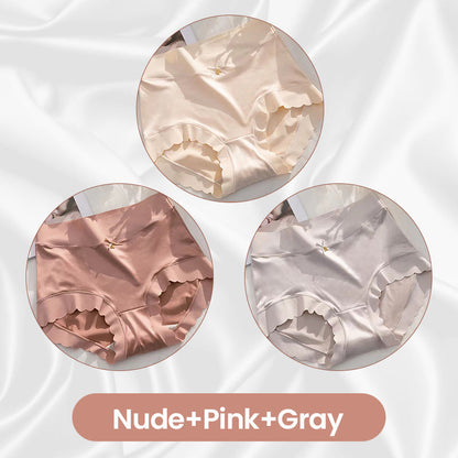 Premium Satin Antibacterial Ice Silk Moisture-absorbing Panties