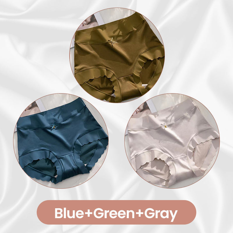 Premium Satin Antibacterial Ice Silk Moisture-absorbing Panties
