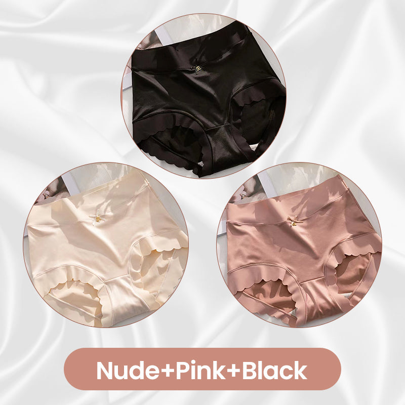Premium Satin Antibacterial Ice Silk Moisture-absorbing Panties
