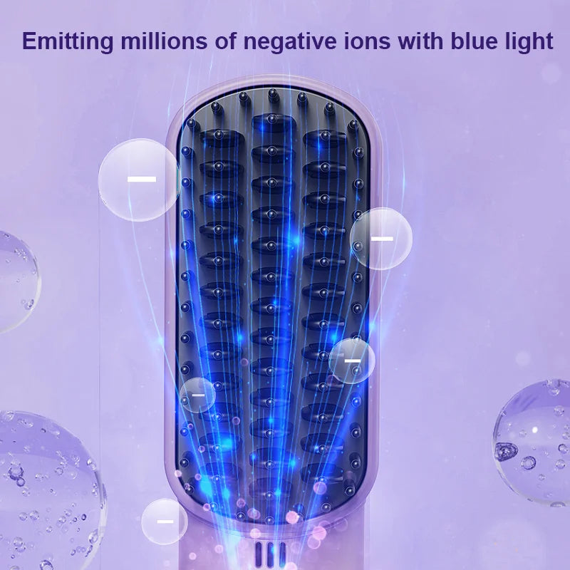 ✨Negative ions do not hurt hair✨Portable cordless mini hair straightening comb
