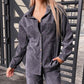 Lapel Button-Down Tops ＆ Long Pants 2-Piece Set