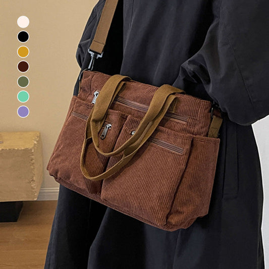 Vintage Solid Color Shoulder Bag